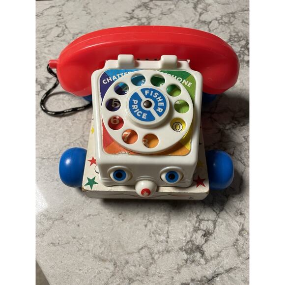Vintage‎ 1961 Fisher Price Chatter Phone Rotary Telephone Toy #747 Made Is USA - Picture 1 of 7